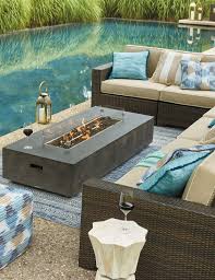 Fayette Linear Fire Table Frontgate Luxury Outdoor Furniture Used Outdoor Furniture Fire Table