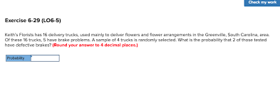Maybe you would like to learn more about one of these? Check My Work Exercise 6 29 Lo6 5 Keith S Florists Chegg Com