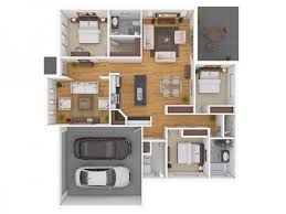 Here is another three bedrooms single story 3d house plan from dwgnet.com. 3 Bedroom Apartment House Plans Mit Bildern Haus Design Plane Haus Design Haus Plane