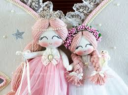 Manolya Ikili Melek Kanatli Kiz Bebek Kapi Susu In 2020 Dolls Handmade Christmas Ornaments Handmade