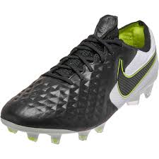 Nike Tiempo Legend 8 Elite Fg Black With White Volt Soccerpro In 2020 Nike Football Boots Nike Soccer Boots