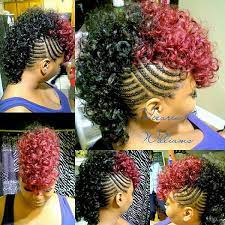 This Pretty But I Wouldn T Wear It Braided Mohawk Hairstyles Weave Hairstyles Braided Natural Hair Styles