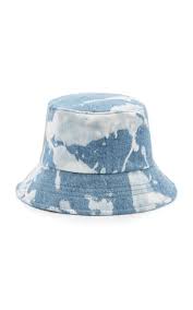 Blue Blue Japan Kago Bassen Tie Dyed Denim Bucket Cute Hats Cow Pattern Tie Dye Hat