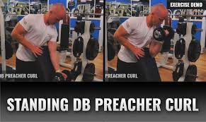 Our dumbbell preacher curl standards are new and we will be refining them. Standing Dumbbell Preacher Curl Russ Howe Pti