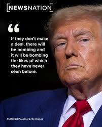 President Trump warned Iran he will bomb their country should they not  agree to a nuclear weapons deal to restrain their nuclear program. MORE:  https://trib.al/HCM3BVq