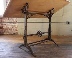 Antique industrial machine age drafting table large scissors lamp steampunk. Drafting Table Antique Ornate Vintage Industrial Tilt Top Cast Iron And Wood At 1stdibs