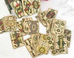 Rare Antique 19thc Italian Fortune Telling Cards 1800 S Vintage Tarot Cards Deck Halloween Games Playing Cards Vintage Tarot Vintage Tarot Cards Tarot Cards