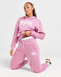 Pink PUMA Squad Logo Joggers
