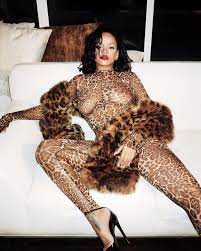 Rihanna look naked on Instagram wearing a see-through bodystocking