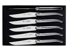 Coffret 6 Laguiole Table G David Plein Manche Inox 21cm 2686 Coffre Inox Couteaux De Table Acier Inox