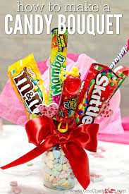 Candy Bouquet Diy Easy Candy Gift Basket Candy Arrangements
