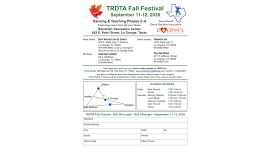 TRDTA Fall 2026 Festival