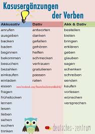 Verben Und Kasus Deutsch Lernen Deutsch Lernen