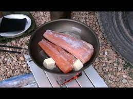 While the fish is cooking, make the salsa. Trout Fishing With Dad For Fish Tacos On The 5 Firebox Camping Stove Trout Fishing Tips Trout Fishing Fish Tacos