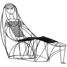 Armchair Cartoon Black And White John Risley Chair And Ottoman Black Painted Bent Steel Rods Circa 1965 America Chair Ottoman Steel Rod Chair