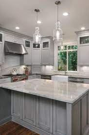 Warm Grey Luxury Kitchen Remodel Kitchen Remodel Hardwood Floors In Kitchen Kitchen Cabinet Crown Molding