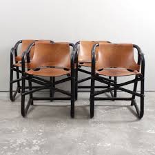 Black Bentwood Cognac Leather Safari Dining Chairs By Dusty Deco Dining Chairs Italian Dining Chair