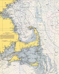 Vintage Cape Cod Nautical Chart 1945v