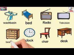 الأشياء الموجودة في المنزل بالانجليزية youtube