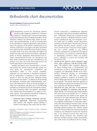 Pdf Orthodontic Chart Documentation