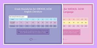 Maybe you would like to learn more about one of these? Gcse Edexcel Grade Boundaries Gcse English Literature And Language A4 Display