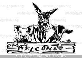Vector Animal Farm Text Ai Eps Pdf Svg Dxf Png Jpg Etsy Farm Animals Svg Animals