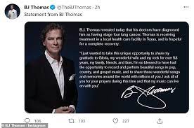 Raindrops Keep Fallin On My Head Singer B J Thomas Says He S Battling Been Stage Four Lung Cancer Daily Mail Online