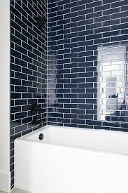 On a side note, as i was doing my research for navy tile, i ran across a gorgeous navy buffalo plaid wood floor tile that i wanted to include in this post because it's just so. Navy Tile Trend Alert Trendy Bathroom Tiles Minimalist Bathroom Bathroom Interior Design