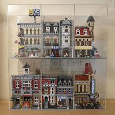 Acrylic Display Case For Lego Modular Buildings Lego Display Case Lego Storage Diy Lego Display