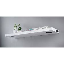 Universal tv wall mount bracket fixed flat lcd tv frame set 32 37 42 46 50 60. Alaska High Gloss Bluetooth Shelf White Shelving B M Stores