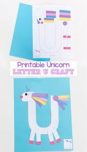 Printable Letter U Craft Unicorn Letter U Crafts Alphabet Letter Crafts Preschool Letter Crafts