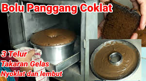 Resep bolu gulung pandan 50 gr minyak 20 gr butter 1 sdm vanila cair 50gr tepung terigu protein sedang 20 gr susu bubuk 1/2. Bolu Panggang Coklat Takaran Gelas Oven Tangkring Bolu 3 Telur Bolu Jadul Kekinian Youtube