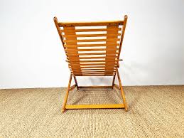 Therefore, they are not easy to break and at the same time. Vintage Collapsible Wood Slat Sling Lounge Chair By Indusparquet Epoch