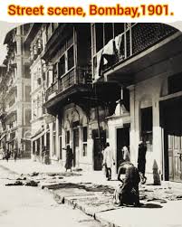 Street scene, Bombay, India. Photograph ...