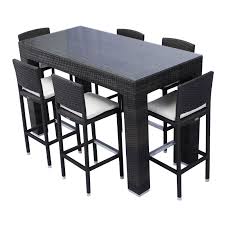 outdoor bar height dining table set