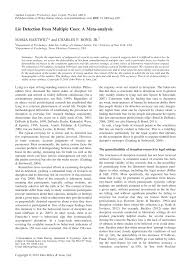 To outsmart a lie detector you must first understand its psychological facets and then turn them in your favor. Pdf Lie Detection From Multiple Cues A Meta Analysis