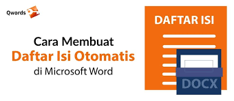 Pin Di Cara Membuat Daftar Isi Otomatis Di Microsoft Word