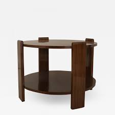 Antique mahogany drop leaf table by imperial of grand rapids rectangular shaped. French Art Deco Round Mahogany Coffee Table