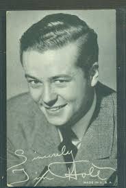 1940'S EXHIBIT ARCADE CARD ACTOR TIM HOLT VG/EX