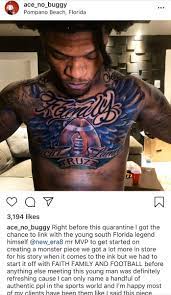 Jackson intends to use the trademark for apparel, accessories as for lj's tattoo, we spoke with the artist, lesly st. Sarah Ellison On Twitter It Appears Lamar Jackson Is In The Process Of Getting A New Tattoo That Features Family And Football And Are Those Ravens Feathers Permentantly Etched Over His Chest