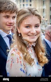 Brussels, Belgium. 21st July, 2019. King Philippe, Queen Mathilde, Princess  Elisabeth, Prince Gabriel, Prince Emmanuel and Princess Eleonore attend the  Te Deum Mass at the National Day in the Cathedral in Brussels,