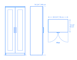 There are many different doors sizes throughout the uk but most homes and properties will usually correspond with. Ikea Brimnes Two Door Wardrobe Dimensions Drawings Dimensions Com