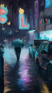 You can also upload and share your favorite night car wallpapers. Download Wallpaper 2160x3840 Night City Rain Art Painting Silhouette Street Cars Samsung Galaxy S4 S5 Note Sony Xperia Z Z1 Z2 Z3 Htc One Lenovo Vibe Hd Background