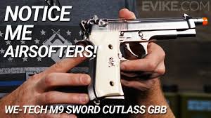 WE M9 Sword Cutlass Airsoft GBB Gas Blowback Pistol, Airsoft Guns, Gas  Airsoft Pistols - Evike.com Airsoft Superstore