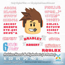Download Roblox Head With Alphabet Image Fonts Roblox Birthday Template