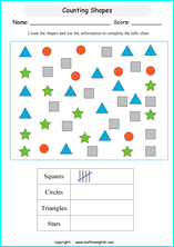 printable tally chart or frequency chart worksheets for