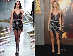 Maybe you would like to learn more about one of these? Rosie Huntington Whiteley In Rodarte Mad Max Fury Road La Premiere Red Carpet Fashion Awards
