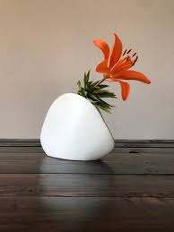 Modernist Ikebana Vase Vintage White Kyohdoh Japan Yokkaichi Ikebana Vase Mid Century Modern White Ikebana Japanese Vase Ikebana Vases Japanese Vase Ikebana