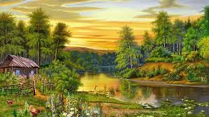 Maybe you would like to learn more about one of these? Beautiful Landscape Nature Trees River House 126571 Wallpapers13 Com