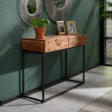 Konsolentisch (schmal) aus massivholz mit schublade in sheeshamfarben. Schminktisch Milla 110 Cm Holz Konsolentisch Konsole New Maison Esto Ihr Grosser Mobel Online Shop